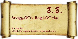 Bragyán Boglárka névjegykártya